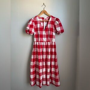 Lisa Says Gah Red and White Checkered Dress